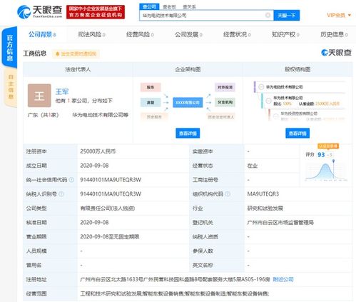 華為跨界進軍智能車載領域，新公司聚焦電動技術與智能設備制造